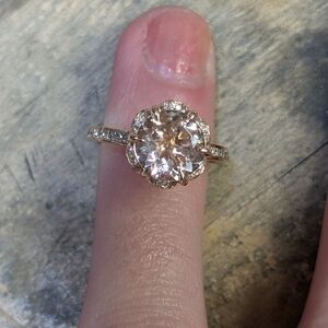 Rose Gold Morganite And Diamond Ring